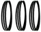 1490 mm / (6 mm, 10 mm, 12 mm) / 0,36 mm / (4) T, 6 t, 14 t) Bandsäsäslade for Bandsägen Basa 1 Scheppach 3pcs STORKY (Color : 1490x10x0.36mm 14T)