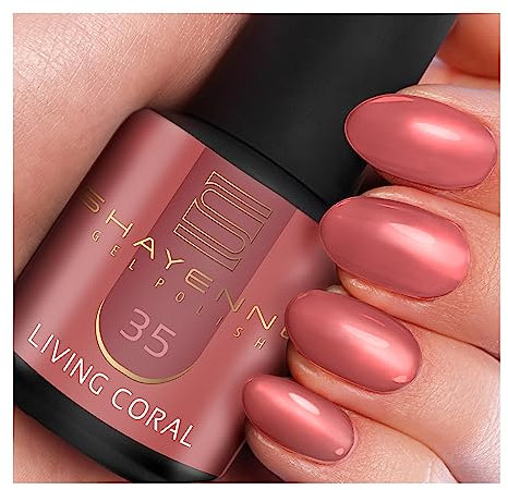 SHAYENNE UV Gel Nagellack - 35 Living Coral Rosa 15 ml - Langanhaltend, Kratzfest & Hochglänzend - Profi-Qualität - LED kompatibel - Perfekt für Zuhause & Studio - Made in Germany