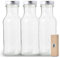 ShyaWorld Botella De Cristal para Agua Cuerpo de Acabado Transparente Tapón a Rosca en Acero Inoxidable. Cajas Individuales por Botella. (3)