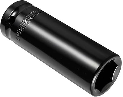 CoCud Tief Schlag Steckdosen 1/2 Antrieb 18mm Steckdose 6 Punkte Cr - V Wärme - Behandelt Schwarz - (Anwendung: für Heimwerken Basteln)