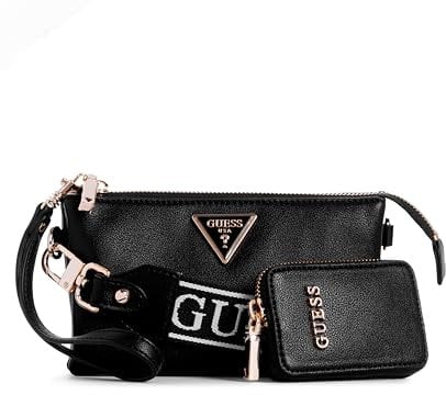 GUESS Damen Latona Triple Compartment Top Zip Mini, Crossbody, Schwarz