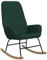 vidaXL Schaukelstuhl Schwingstuhl Relaxsessel Schaukelsessel Sessel Schwingsessel Relaxstuhl Polstersessel Polsterstuhl Wohnzimmer Dunkelgrün Stoff