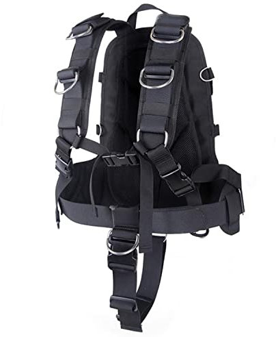 VEGIONES Weiches Tauchgeschirr, wasserdichter Luftkompressor und Atemregler, Tauchausrüstung für Freizeit-Tauchen, Angeln, Größe S