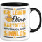 Kartoffel-Liebhaber Tasse Pommes Geschenk Ein Leben Ohne Kartoffeln Ist Möglich Ber Sinnlos (Schwarz)