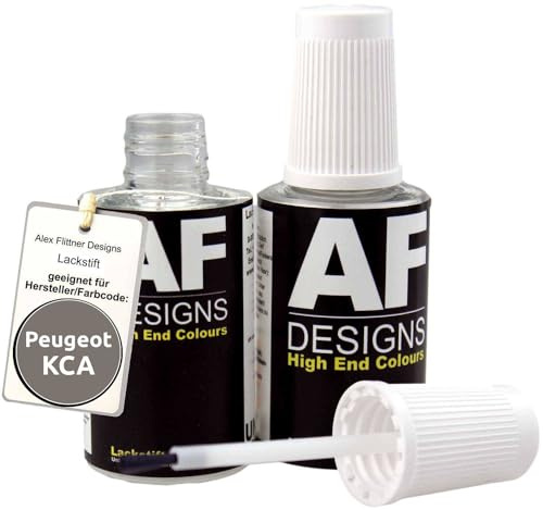 Lackstift für Peugeot KCA Gris Artense Metallic 2x20 | Lackstift Set geeignet für Farbcode: KCA und Farbname: Gris Artense Metallic