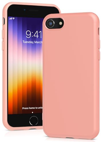 YATWIN für iPhone SE 2022/2020 Hülle, iPhone 8/7 Hülle, Premium Silikon Handyhülle mit Kameraschutz, Seidig-Weicher Berühren Ultra Dünne Stoßfeste Kratzfeste Schutzhülle, Rose