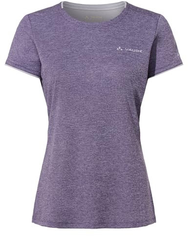 VAUDE Essential T-Shirt für Damen in Mulberry, Größe 46 – Schnelltrocknendes & pflegeleichtes Sport Shirt, Atmungsaktives Outdoor T-Shirt mit Rundhals, Ideal für Fahrradreisen, Wandern & Trekking
