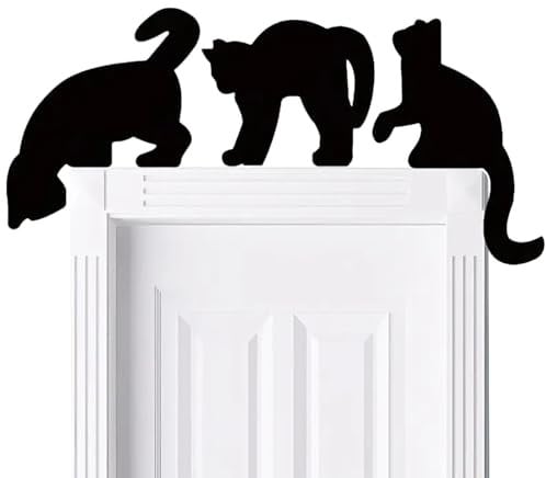 Türdekoration, Türrahmen-Deko-Set aus , Katzenform, dekorative Wanddekoration für Tür, Fenster, niedliche Kunst über der Tür, für Heimästhetik