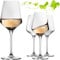 IMPERIAL Weißweingläser 460ml 'London' Set 4-Teilig geriffelte Weingläser aus Crystalline Glas Rieslingweingläser