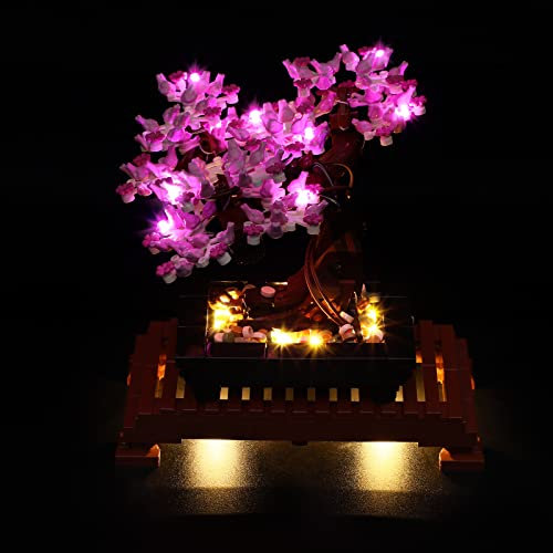 MENZAVA LED Light Set Compatible with LEGO (Pink) 10281 Bonsai Tree CreatorExpert Building Blocks Model - Model Set NOT Included