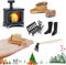 Miniatur Wichtel Zubehör 1/12 Puppenhaus Zubehör Wichtel Zubehör Weihnachten Miniatur Led Kamin Puppenhaus Kamin Hacke Gummistiefel Karren Brennholz Brennholz Rack Zubehör Miniatur Puppenhaus Deko Set