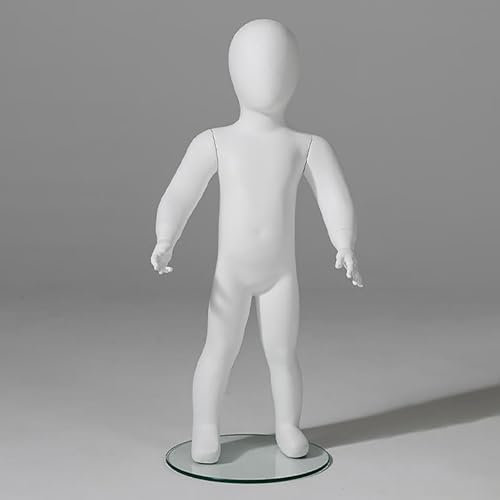 WDJBPSH Schneiderpuppe Damenbüste Kind Ganzkörperpuppe, Realistisch Weiß Kinderpuppe für Fotohintergrund/Schaufenster/Bekleidungsgeschäft, Kommerziell Bekleidungsgeschäft Schnuller(A - Standing)