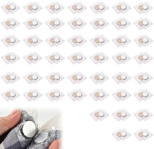 Magnete zum Einnähen,Unsichtbare Magnetknöpfe,Nähen Magnet Knopf,Hidden Sew Magnetverschluss,Unsichtbar PVC Einnähbare Magnete,für Stoff Handtaschenkleidung,Zubehör zum Nähen (Durchsichtig-40 Paar)