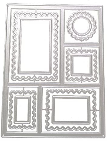 bnsggl Metall Stanzschablone Set, Scrapbooking Prägeschablonen,Rahmen-Stanzformen, Metallprägung, Spitzenrand, für Scrapbooking, Fotoalbum, dekorative Kartenherstellung