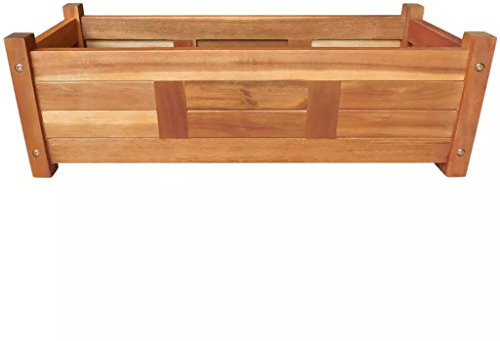 LUNWJJIP Maceta de jardín, contenedor de Flores de Madera for Exteriores, Caja Rectangular Profunda for Plantas, Verduras, Hierbas, Flores
