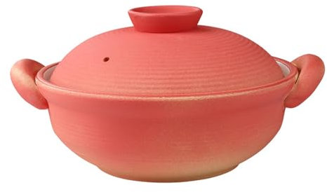 Casserole Pot, Round Casserole Dish, Terracotta Clay Casserole Clay Cooking Pots with Lids Earthenware Rice Pots Traditional Vintage Casserole for Simmering Kitchen Soup Pot(2.5L)