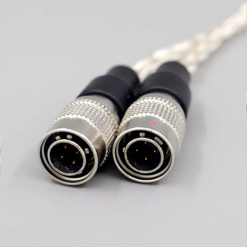 HangTon Audiokabel für Mr Speakers Alpha Dog Mad Dog, Dan Clark Audio E3 Aeon Ether C Flow Kopfhörer auf AMP Gitarren-Audiogerät, 6,35 mm, 16 Stränge, Weiß, 2 m