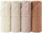 Bearmoss Moltontücher Baby 100% Baumwolle Weiche Spucktücher Baby,Atmungsaktiv und Extrem Saugfähig Musselin Tuch für Saugstark Mulltücher 4er 60x60cm (Braun)