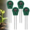 4 medidor de humedad del suelo para plantas, medidor de humedad 3 en 1 para plantas, medidor de suelo con PH/temperatura/luz, adecuado para jardinería, césped, jardín, agricultura