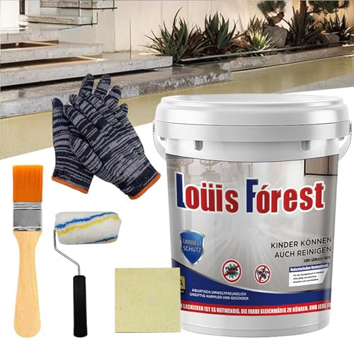 Vgpbphj Louis Forest - Pintura epoxi para suelo, revestimiento epoxi de efecto mármol brillante, impermeable y antideslizante, fuerte y resistente al desgaste, segura y respetuosa con el medio