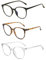 3 Pack Blaulichtfilter Brille, Blaues Licht Blockieren Brillen, Runde Rahmen Anti Blaues Lesebrille für Damen und Herren, Rund Anti Blaulicht PC Gaming Brillen Modebrille, Anti Blendung