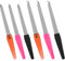 6 PCS Diamond Deb Nail File, Metal Nail File with Sharp Pointed Tip, Stainless Steel Fingernail Filer Curved Nails Files for Natural Nails, Double Sided Manicure Pedicure Toenails Tools for Salon Home
