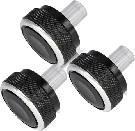 LFDTO 3pcs AC Air Conditioning Aluminum Alloy Switch Heat Control Knob Fit For Nissan Qashqai Dualis J10 2006-2013 Climate Button Switches