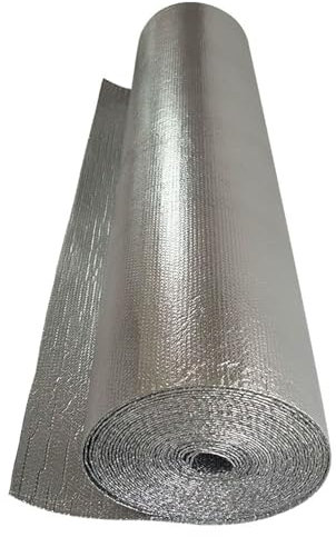 Foil Insulation Roll 0.6m x 10m - Energy Saving DIY Bubble Foil Sheet - 3-in-1 Thermal Insulation Reflective Radiant Barrier & Vapour Barrier, Radiator Reflector Panels for Floor, Ceiling, Roof, Wall(