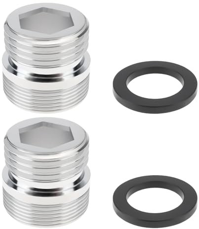 LT Easiyl 2 Unidades Adaptador de Grifo con Rosca Macho de 1/2 BSP A M22 Y Junta para Tuberías de Agua.
