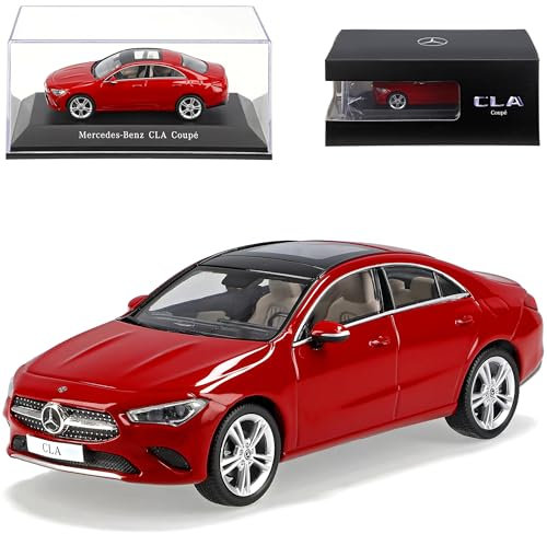 alles-meine.de GmbH Mercedes-B. CLA Coupe Limousine C118 Jupite Rot 2. Generation Ab 2019 1/43 Spark Modell Auto mit individiuellem Wunschkennzeichen