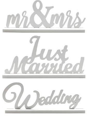 SOLUSTRE 1 Set Decorativo Matrimonio Cartello Married per Feste Nuziali Decorazione da Atmosfera e Unica per Tuo Speciale