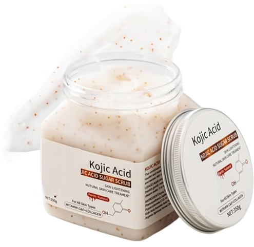 MEITREND Kojisäure Körperpeeling - Kojic Acid Body Scrub, 350g Exfoliating Scrub, Entferner Dunkler Flecken, Abgestorbene Haut, Tiefenreinigung & Körperpflege für Achseln und Bikinizone