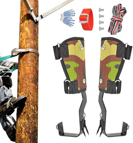 Equipamiento Para Escalar Árboles | Herramientas De Detención De Caídas | Accesorios Para Escalada De Árboles | para Trabajos de Aparejamiento, Techado, Construcción, en Entornos de Roca, Rescate de M