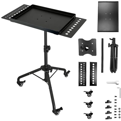Arbetsbänk, verkstad, mobil arbetsbänk, rullvagn, verktygsbord, justerbar höjd 60–90 cm, mobil verktygsvagn med metallbricka och 2 verktygshållare, verktygslåda för verkstad, tatueringssalong