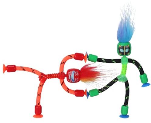 Zing RopeBot Jouet à Ventouse – Figurine Robot avec Mains et Pieds à Forte Aspiration | Jeu sensoriel engageant et grimpeur de fenêtre | Jouet de Voyage Silencieux pour Voiture et Avion | Jouet