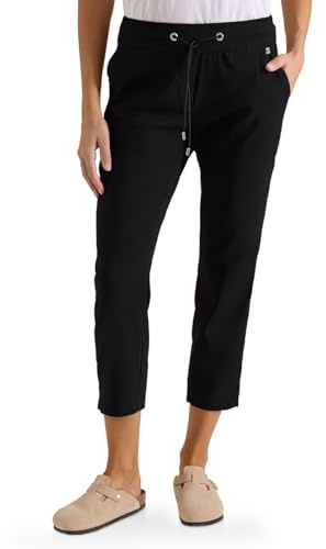 Cecil Mid Waist Slim Leg Hose im Casual Fit Black XL