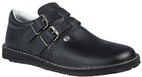 Majo Dachdecker Halbschuh, 2-Schnaller, Orig. Autoreifensohle, schwarz, Gr. 39