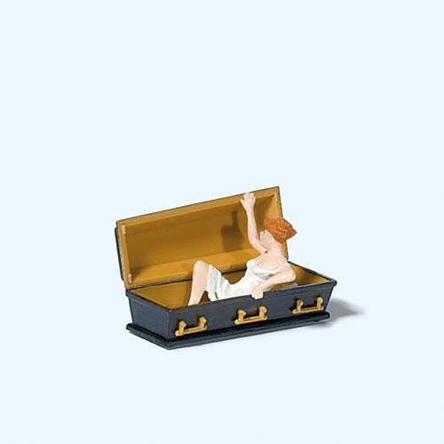 Preiser 29112 Female Vampire Holding Coffin Lid Figure