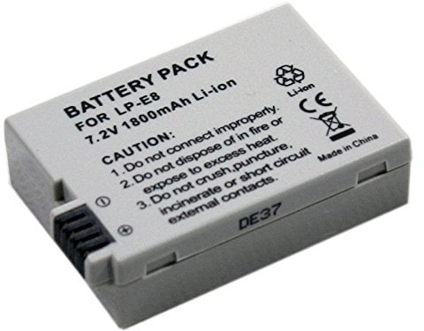 BTBAI LP-E8 Camera Battery for LPE8 EOS 550D 600D 650D 700D Kiss X4 X5 X6i X7i Rebel T2i T3i T4i T5i DSLR Digital k1a