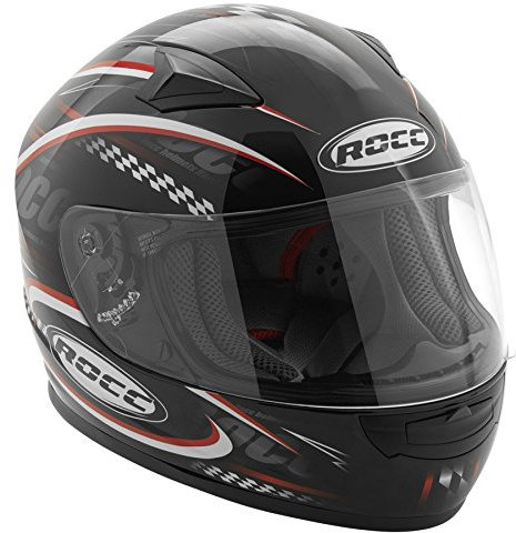 ROCC 380 Jr. Kinder Integralhelm, Farbe schwarz rot, Größe 3XS 50