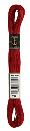 Anchor Stickgarn 4-fädig, 4386025-00020, Farbe:20, Stickgarne