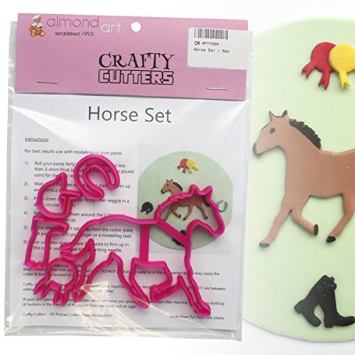 Horse Cutter Set - 5pc - Cake Decorating & Cupcake Topper Cutters