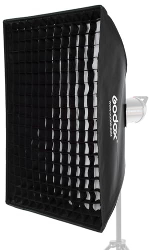 Godox Softbox con griglia a nido d'ape, 60 x 90 cm, con supporto Bowens, compatibile con flash stroboscopico da studio