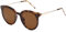 SOJOS Occhiali da Sole da Donna Ragazza Grandi Vintage Specchio Occhiali da Sole Tondi Moda con Rivetti Rotondi Cat Eye Sfumature SJ2068, Tartaruga scuro/marrone