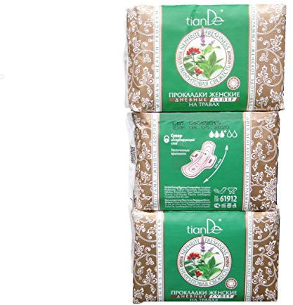 Compresas Femeninas Herb Day, frescura de nefrita, 61912 TianDe, salud de la mujer. Las toallas sanitarias de 6 capas brindan comodidad y protección en días especiales