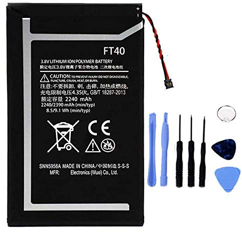 BATTERIA COMPATIBILE CON MOTOROLA MOTO E2 (2ND GEN) FT40 AD ALTA CAPACITÀ 2390MAH CON KIT SMONTAGGIO INCLUSO