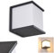 HOFSTEIN Außenwandleuchte Ebba, moderne Wandlampe aus Aluminium in Anthrazit, eckige Wandleuchte/Cube mit E27-Fassungen, Außenleuchte mit Lichteffekt für den Eingangsbereich, ohne Leuchtmittel