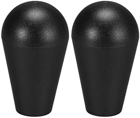 uxcell Ellipse Oval Joystick Head Rocker Ball Top Handle American Type Arcade Game DIY Parts Replacement Black 2Pcs