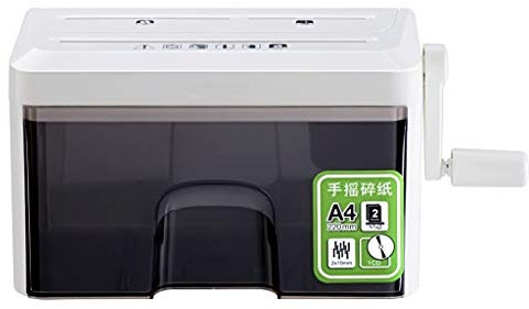 Hand Aktenvernichter, Tragbare Kunststoff-Aktenvernichter Desktop-Mini-reißwolf Vernichtet A4 Papier Zerrissene Karte Zerrissene for Office Home Use (Size : 3.5L)