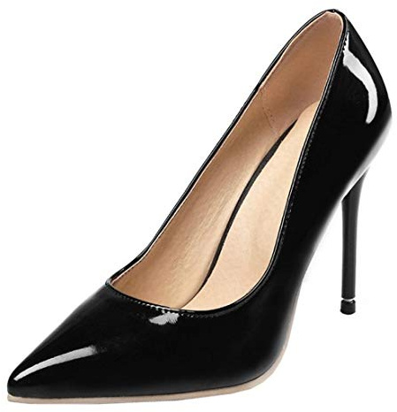 Etebella Damen Stiletto High Heels Spitze Pumps Klassische Lack Schuhe
